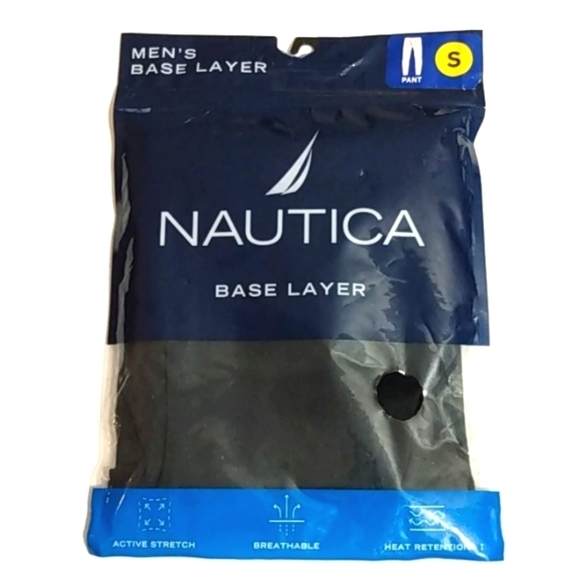NAUTICA MEN'S BLACK BASE LAYER ACTIVEWEAR SIZE SMALL NWT - Picture 1 of 6